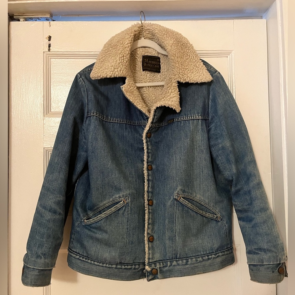 Men’s vintage Maverick Western Sherpa lined Ranch jacket - size Medium